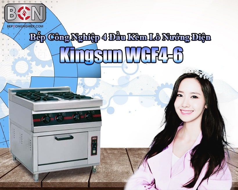 bếp công nghiệp 4 đầu Kingsun Wgf4-6 New