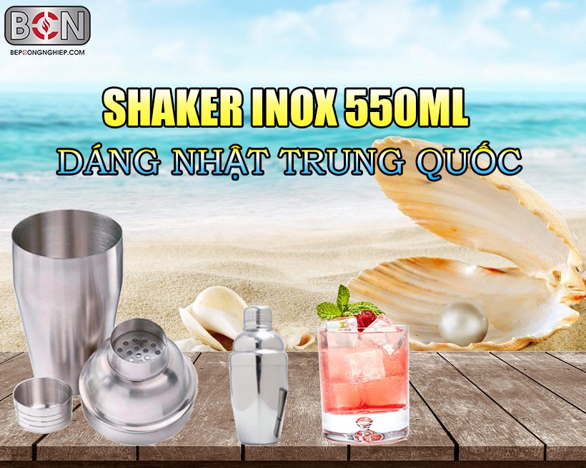 Shaker Inox 550ml dáng nhật Trung Quốc