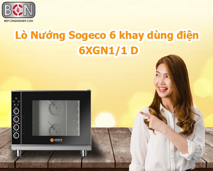 lò nướng Sogeco 6 khay 6xgn1-1-D New