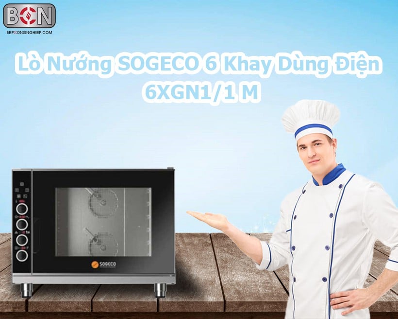 Lò nướng Sogeco 6 khay dùng điện 6xgn1-1-M New