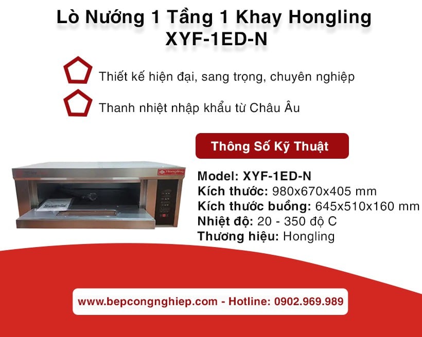 ò nướng 1 tầng 1 khay Hongling dùng điện Xyf-1ed-n new