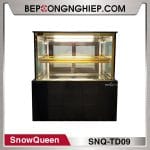 Tủ bánh kem mini để bàn kính vuông Snowqueen Snq-Td09