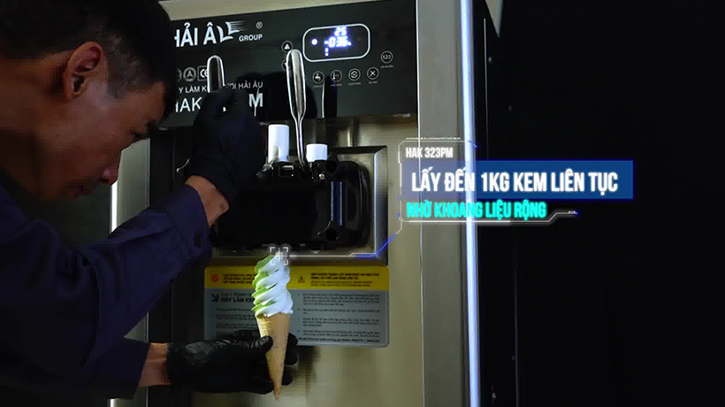 Máy Làm Kem Tươi Hải Âu HAK 323PM (Premium) 11 may lam kem HAK 323PM lay kem lien tuc